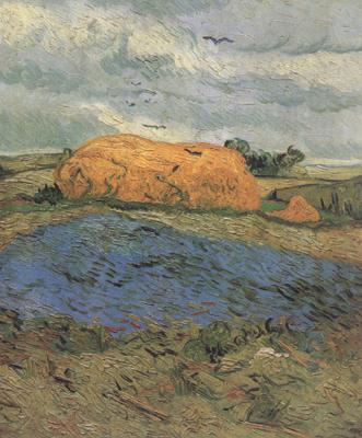 Vincent Van Gogh Haystacks under a Rainy Sky (nn04) oil painting picture